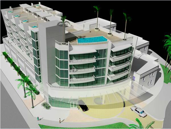 Top View of completed construction at 6305 Indian Creek Drive, Miami Beach, FL