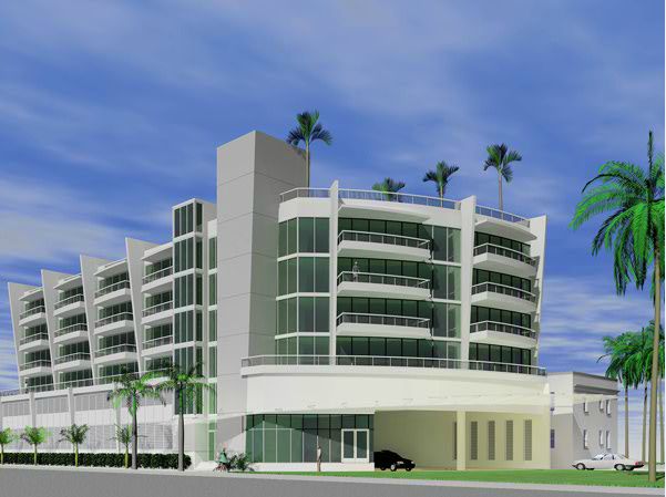 Front View of Completed construction at 6305 Indian Creek Drive, Miami Beach, FL